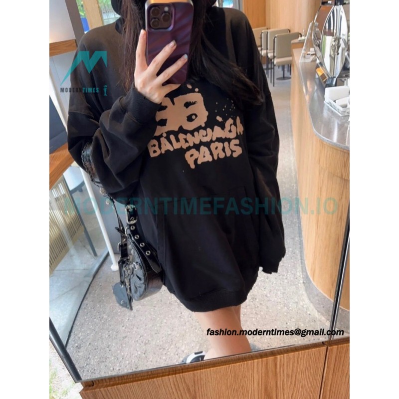Balenciaga - 23FW Double B Splash Ink Hoodie