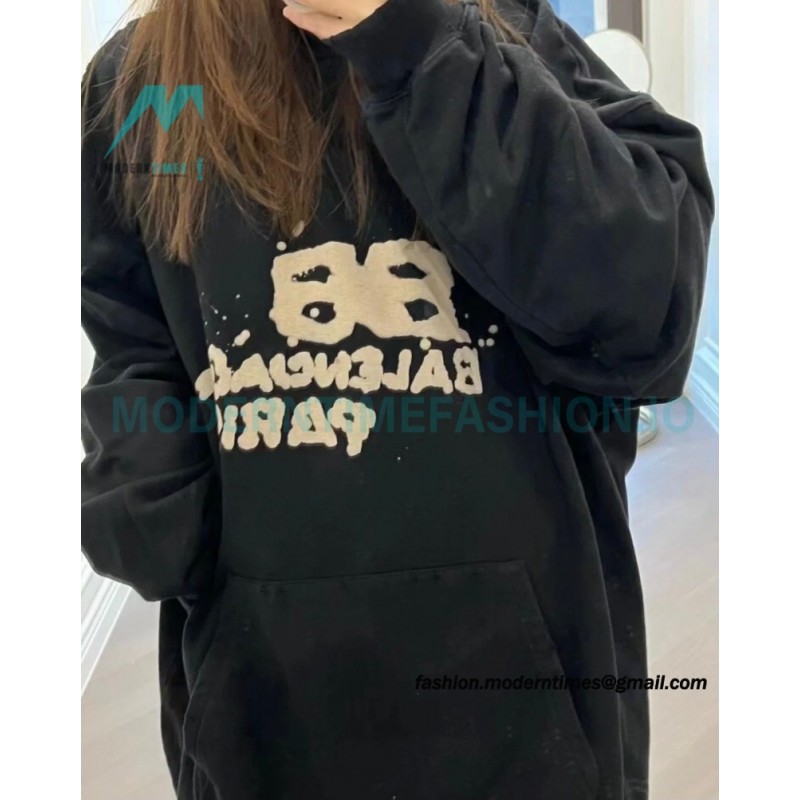 Balenciaga - 23FW Double B Splash Ink Hoodie