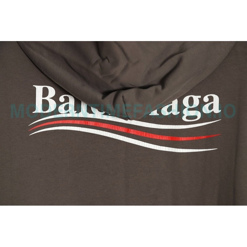 Balenciaga - 23FW Cracked Coke Print Wash Destruction Hoodie