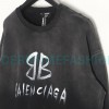 Balenciaga - Gradient Wash Destroys Hand-painted Cursive Lettered Crew-neck Hoodie