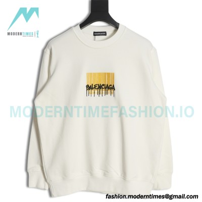 Balenciaga - 23FW Tassel Embroidered Crew Neck Hoodie