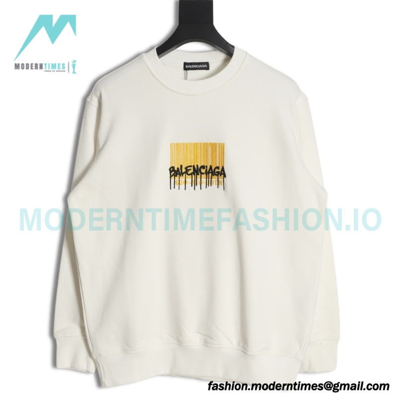 Balenciaga - 23FW Tassel Embroidered Crew Neck Hoodie