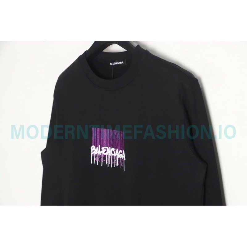 Balenciaga - 23FW Tassel Embroidered Crew Neck Hoodie