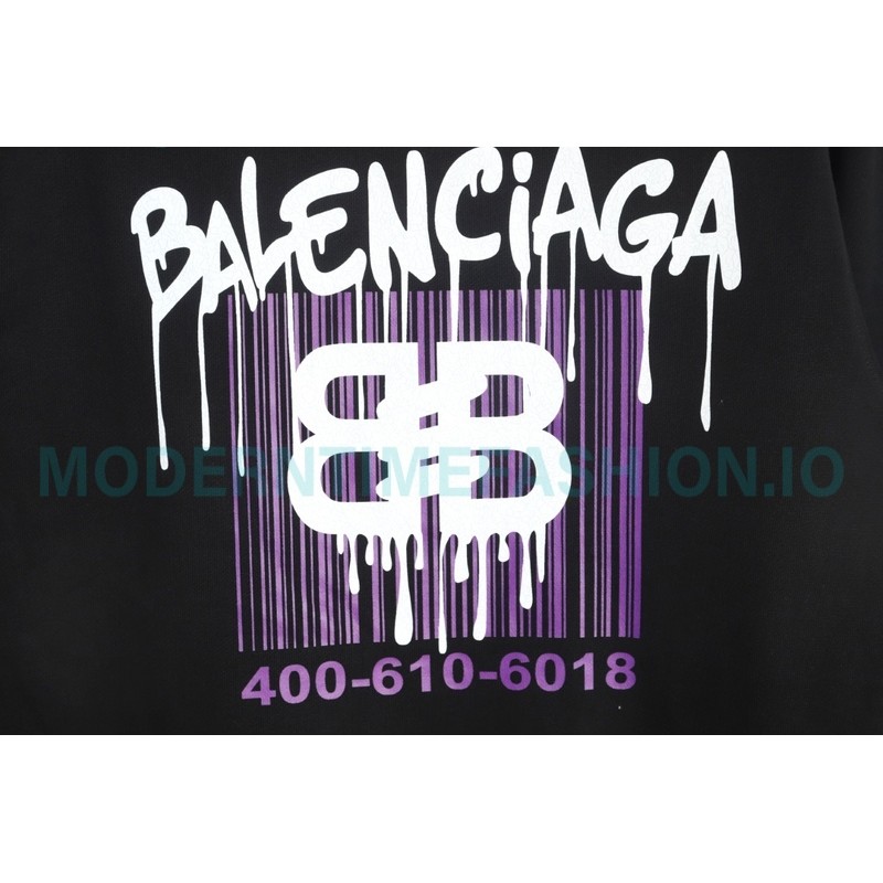 Balenciaga - 23FW Tassel Embroidered Crew Neck Hoodie