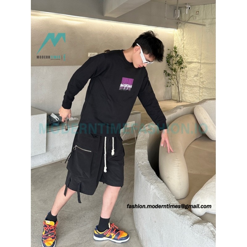 Balenciaga - 23FW Tassel Embroidered Crew Neck Hoodie