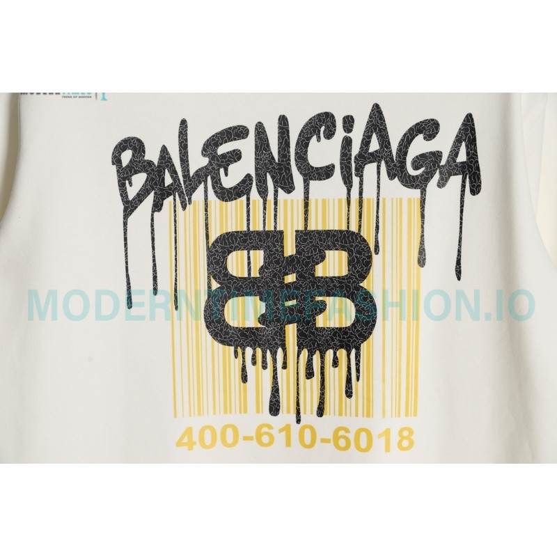 Balenciaga - 23FW Tassel Embroidered Crew Neck Hoodie