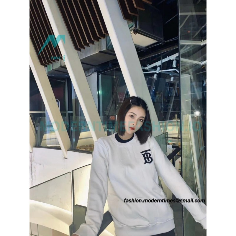 Burberry - 23FW Classic TB Letter Pressure Glue Round Neck Hoodie