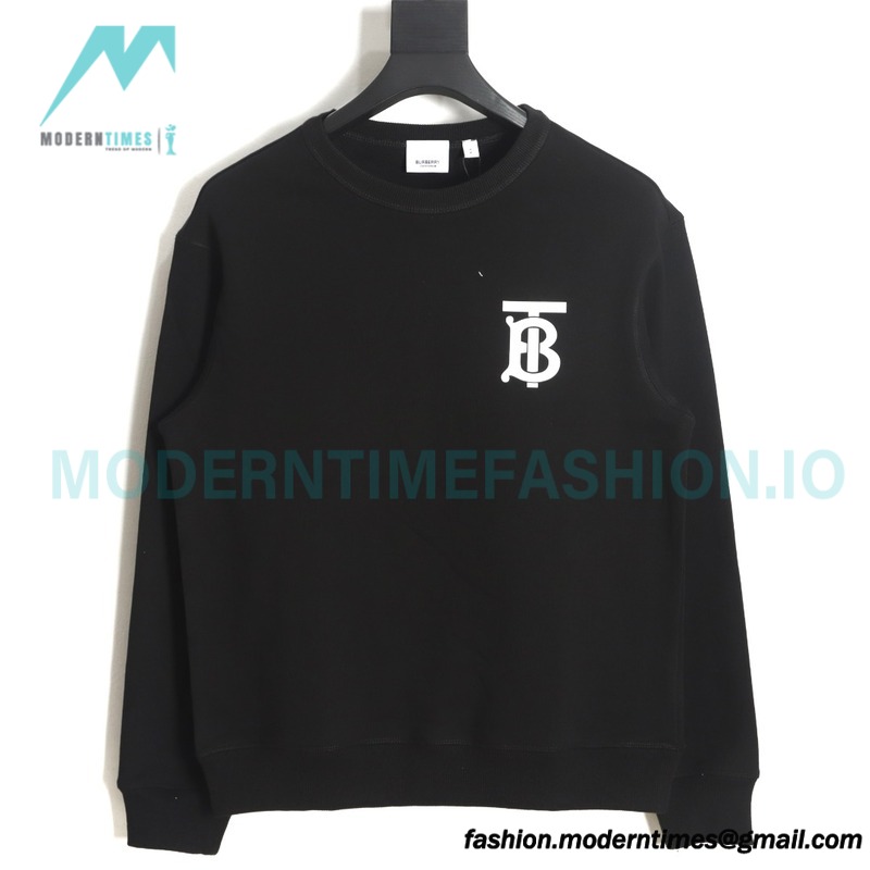 Burberry - 23FW Classic TB Letter Pressure Glue Round Neck Hoodie