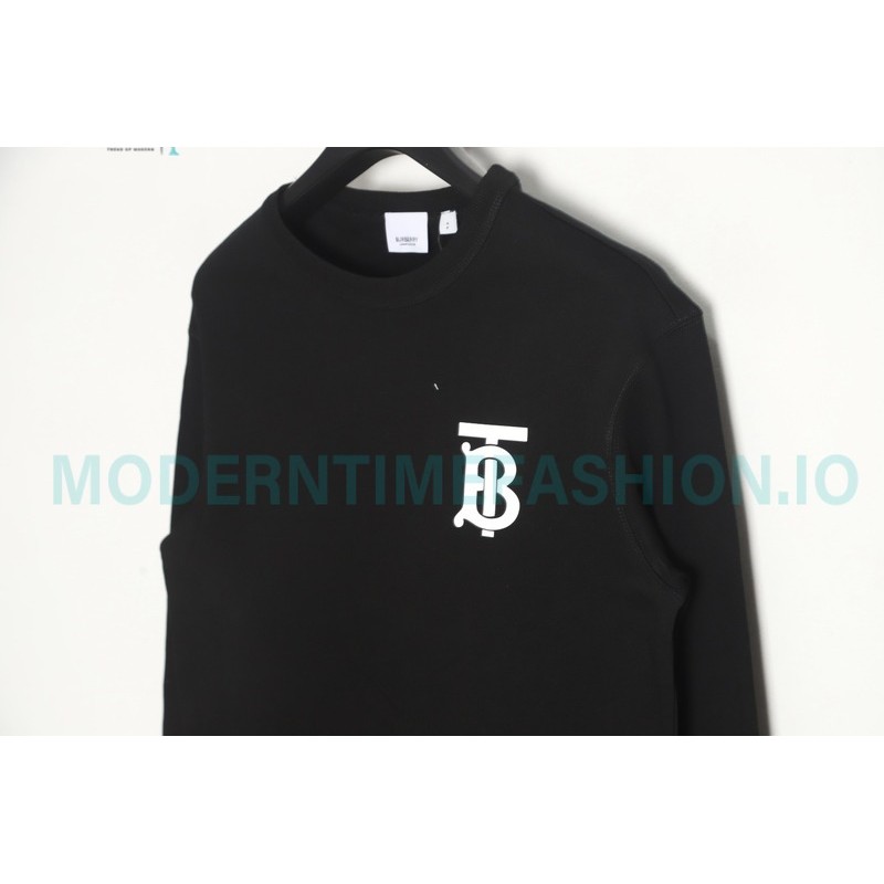 Burberry - 23FW Classic TB Letter Pressure Glue Round Neck Hoodie