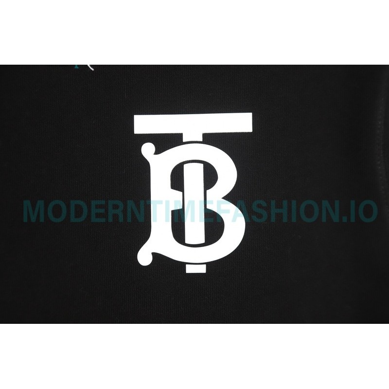 Burberry - 23FW Classic TB Letter Pressure Glue Round Neck Hoodie