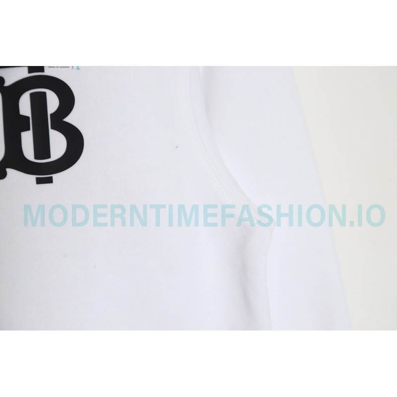 Burberry - 23FW Classic TB Letter Pressure Glue Round Neck Hoodie