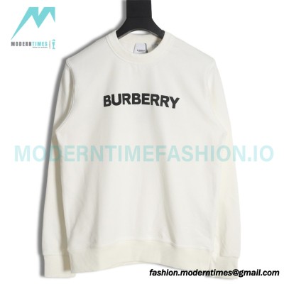 Burberry - Classic Foam Letter Print Round Neck Hoodie