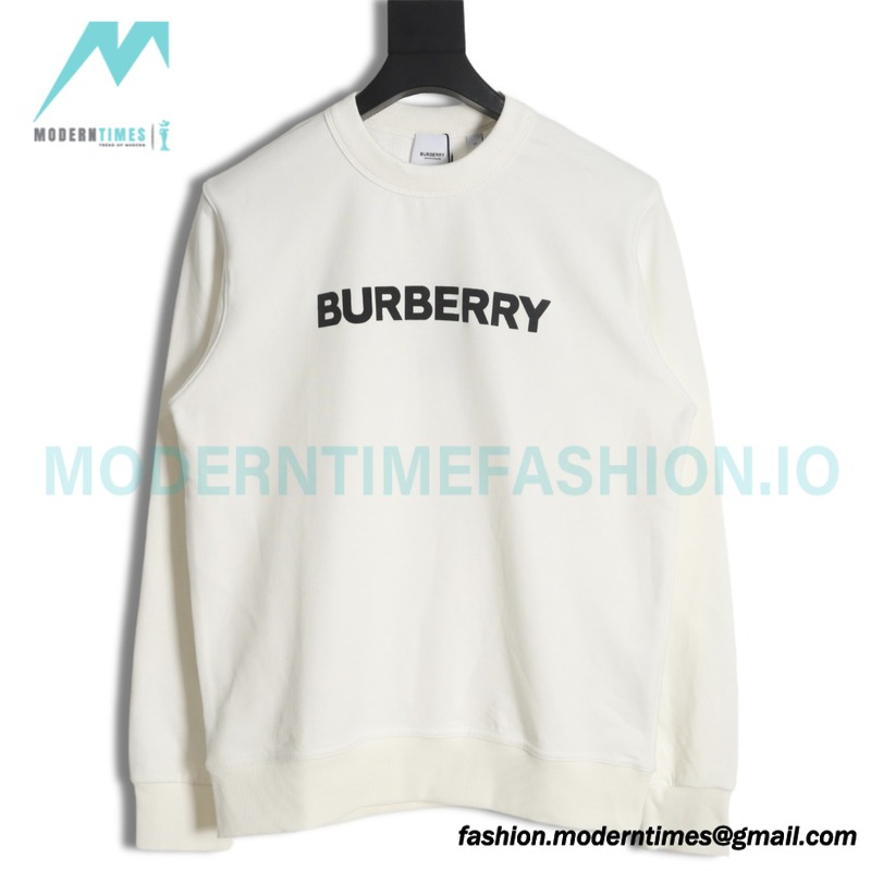 Burberry - Classic Foam Letter Print Round Neck Hoodie