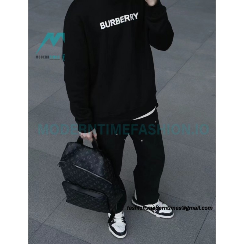 Burberry - Classic Foam Letter Print Round Neck Hoodie