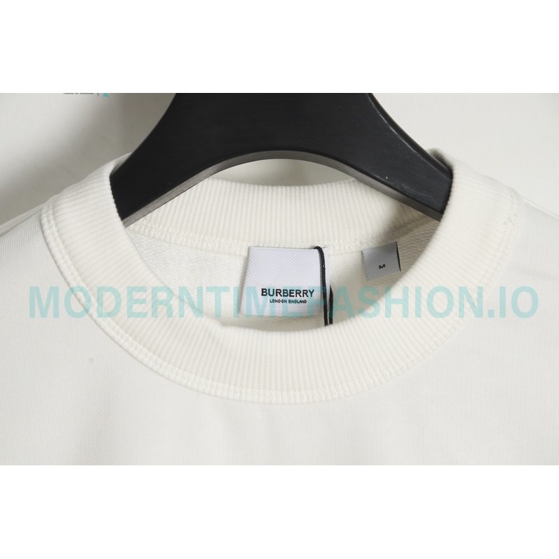 Burberry - Classic Foam Letter Print Round Neck Hoodie