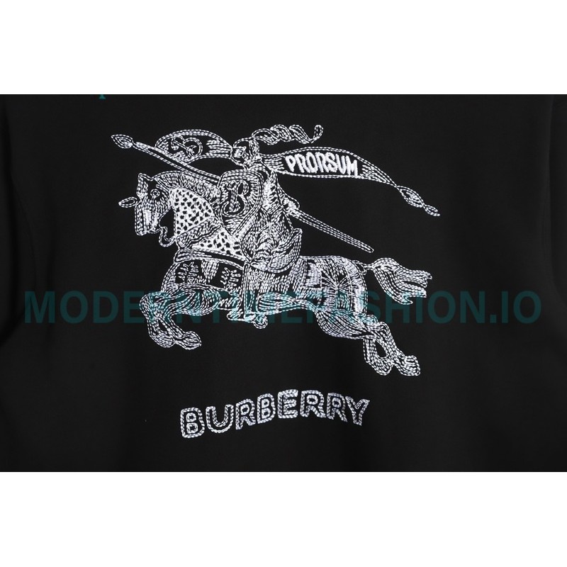 Burberry - 23 New War Horse Equestrian Rider Embroidered Crewneck Hoodie