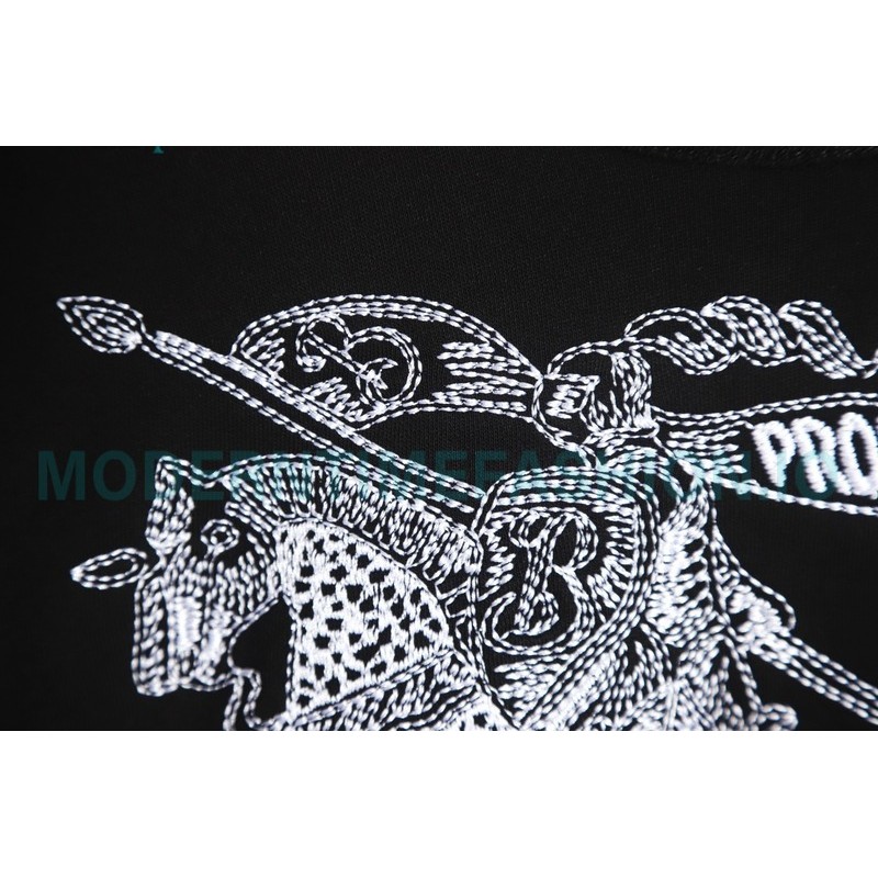Burberry - 23 New War Horse Equestrian Rider Embroidered Crewneck Hoodie