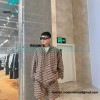 Balenciaga - Khaki Full Print Buckle Hardshell Jacket