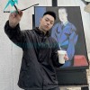 Balenciaga - 23FW New Plain Print Hooded Coat Trench Jacket