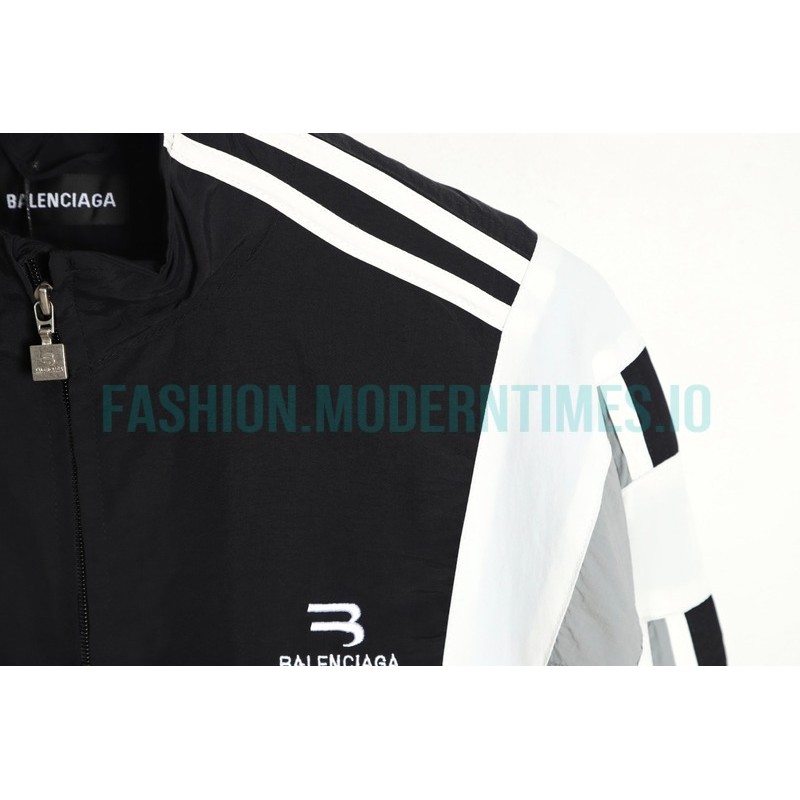 Balenciaga - Embroidered Stand-up Collar Zipper Jacket