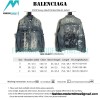 Balenciaga - 23FW Heavy Hand Painted Denim Jacket
