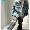 Balenciaga - 23FW Heavy Hand Painted Denim Jacket