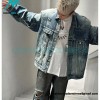Balenciaga - 23FW Heavy Hand Painted Denim Jacket