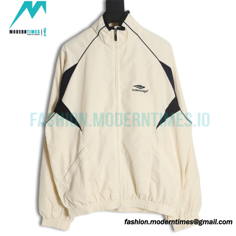 Balenciaga - 23FW Double Patchwork Embroidered Letter Sport Coat