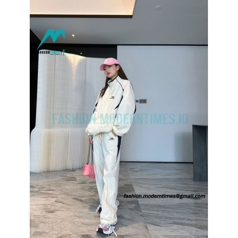 Balenciaga - 23FW Double Patchwork Embroidered Letter Sport Coat