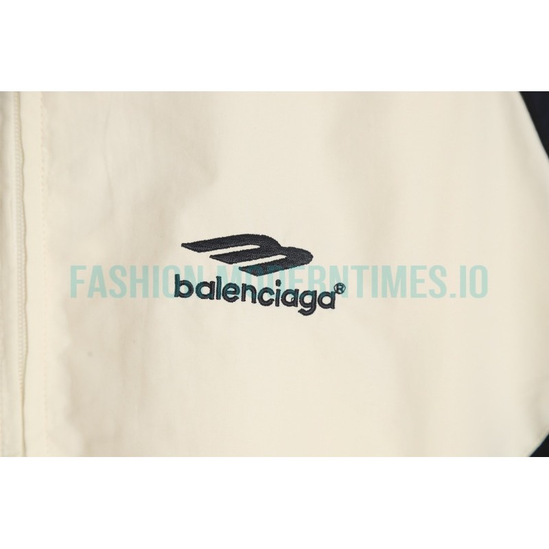 Balenciaga - 23FW Double Patchwork Embroidered Letter Sport Coat