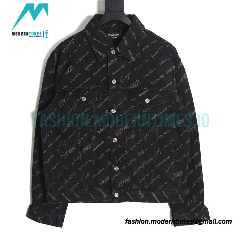 Balenciaga - 2023Fw Covered Print Denim Coats