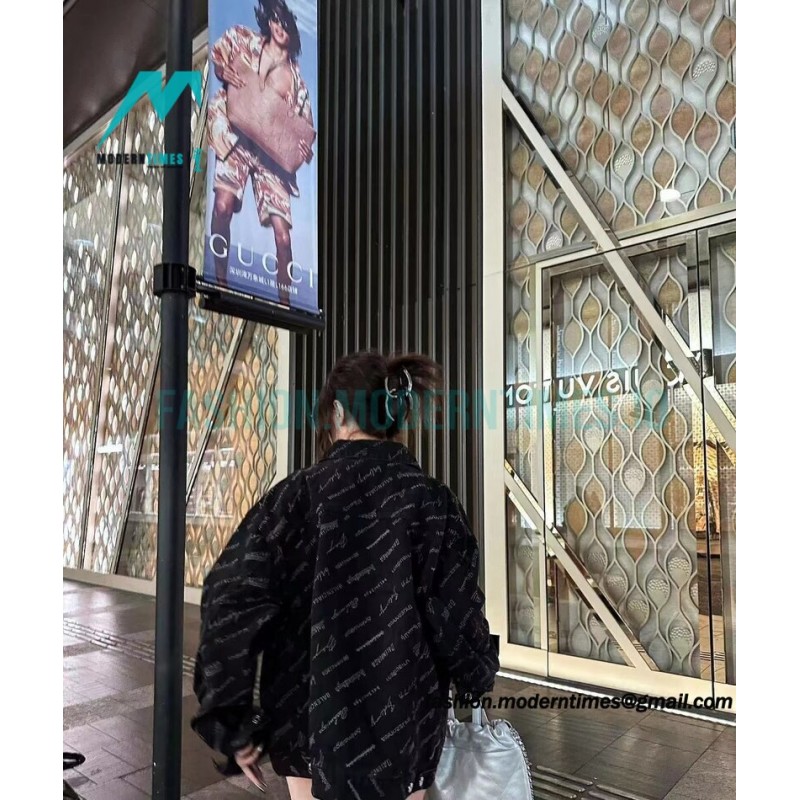 Balenciaga - 2023Fw Covered Print Denim Coats