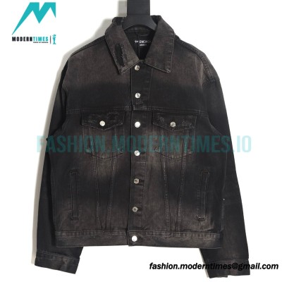 Balenciaga - 23Fw Backside Lightning Grinds And Destroys Denim Jacket