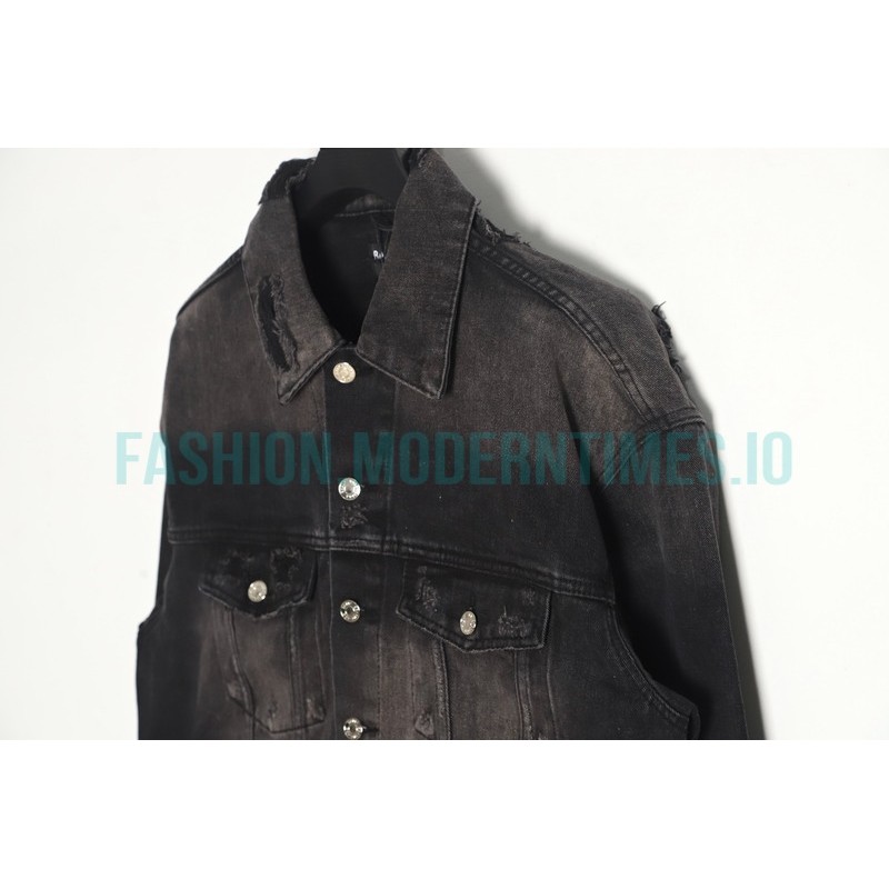 Balenciaga - 23Fw Backside Lightning Grinds And Destroys Denim Jacket