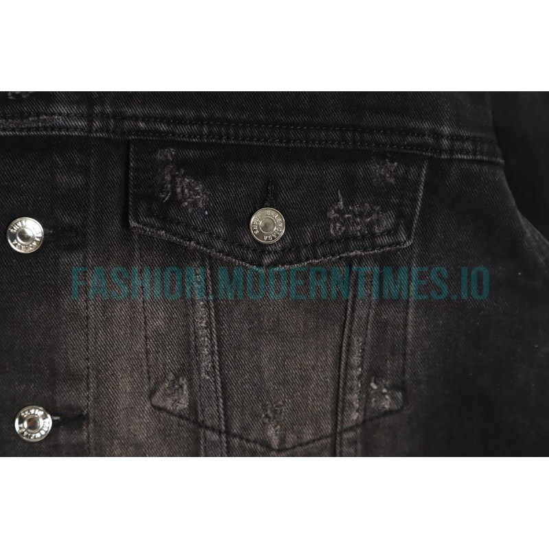 Balenciaga - 23Fw Backside Lightning Grinds And Destroys Denim Jacket