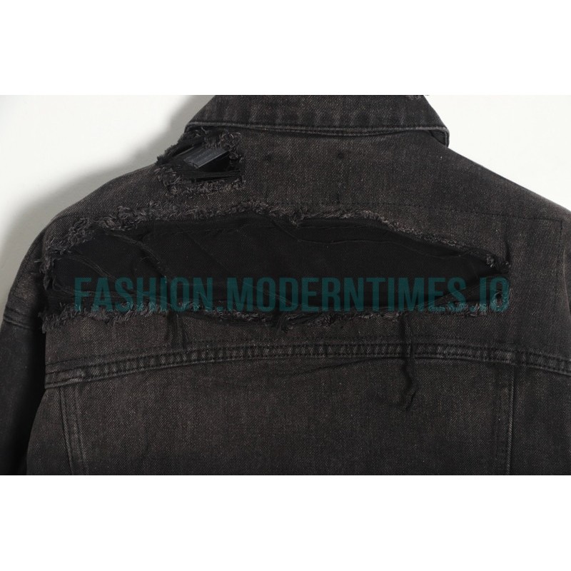 Balenciaga - 23Fw Backside Lightning Grinds And Destroys Denim Jacket
