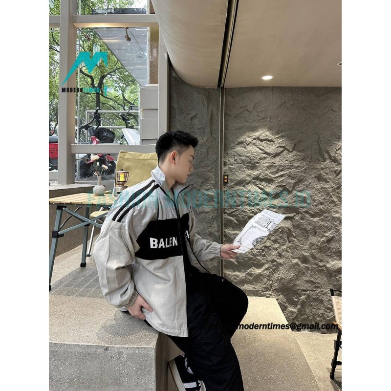 Balenciaga - Stitching Letter-printed Jacket 