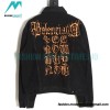 Balenciaga - 23SS New Mud Dyed Sanskrit Destruction Denim Jacket