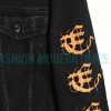 Balenciaga - 23SS New Mud Dyed Sanskrit Destruction Denim Jacket