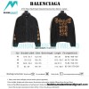 Balenciaga - 23SS New Mud Dyed Sanskrit Destruction Denim Jacket