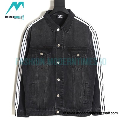 Balenciaga - Adidas Co-branded Three-stripe Denim Jacket
