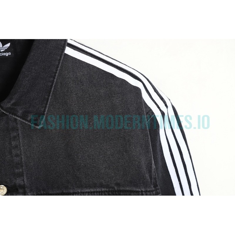 Balenciaga - Adidas Co-branded Three-stripe Denim Jacket