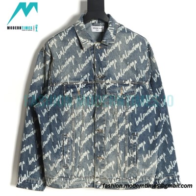 Balenciaga - 23SS Signature Denim Jacket Covered In Graffiti