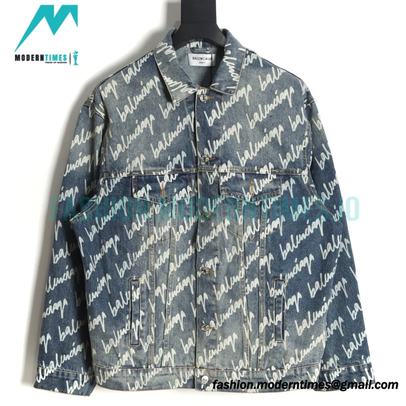 Balenciaga - 23SS Signature Denim Jacket Covered In Graffiti