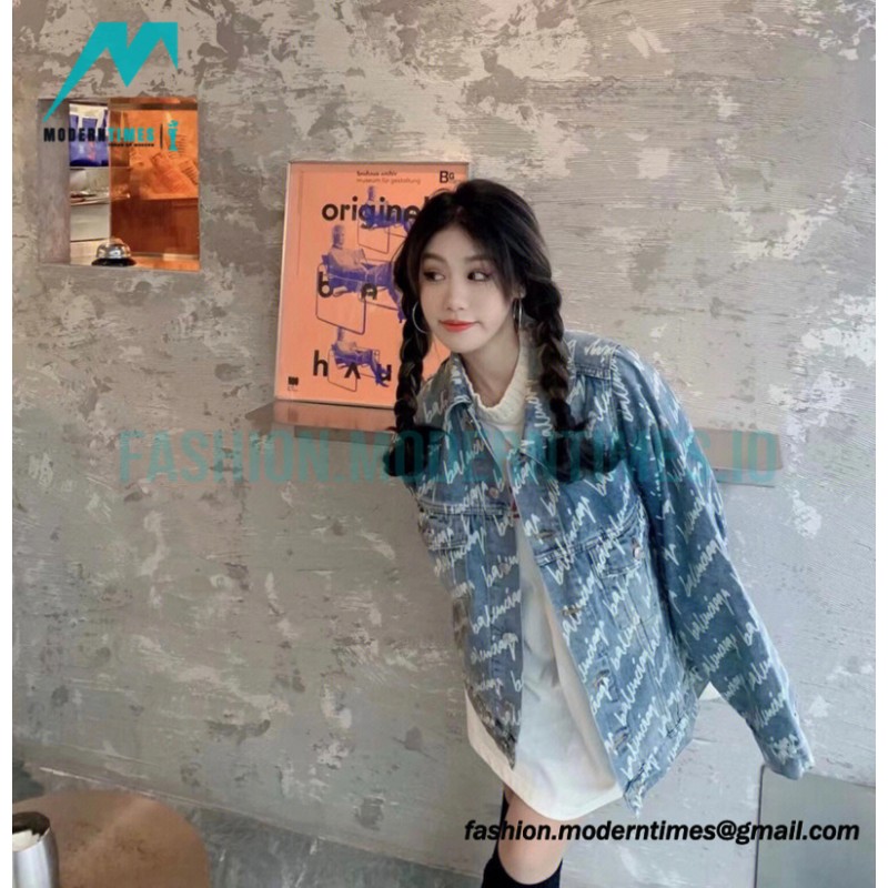 Balenciaga - 23SS Signature Denim Jacket Covered In Graffiti
