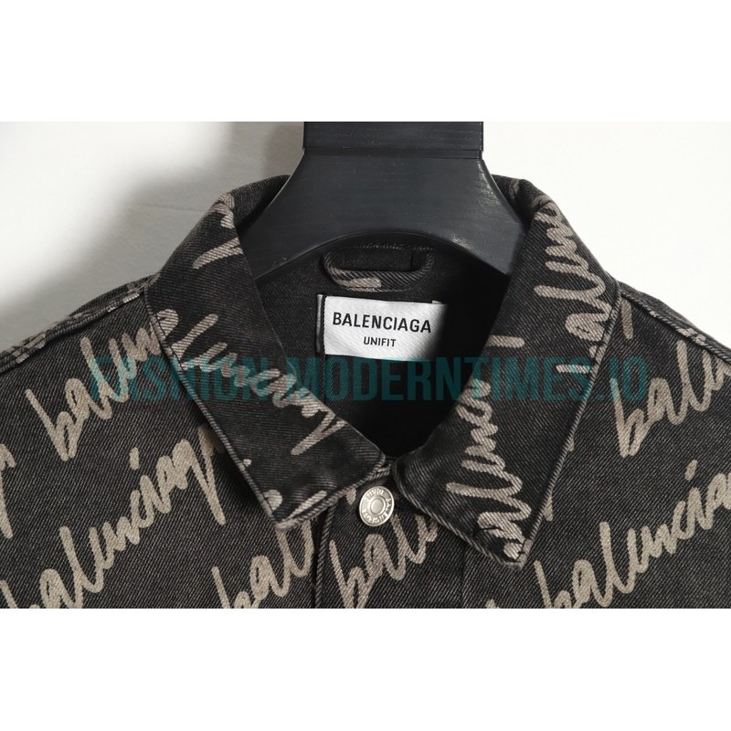 Balenciaga - 23SS Signature Denim Jacket Covered In Graffiti