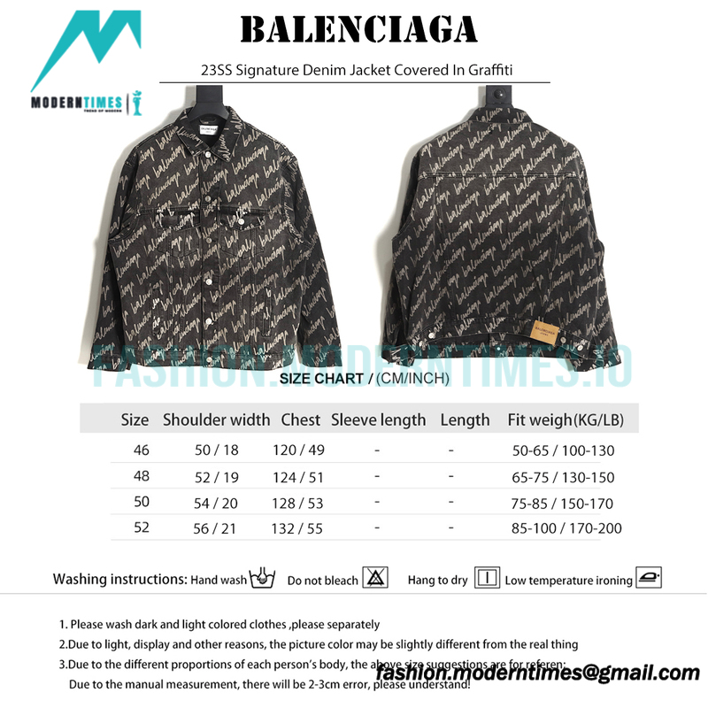 Balenciaga - 23SS Signature Denim Jacket Covered In Graffiti