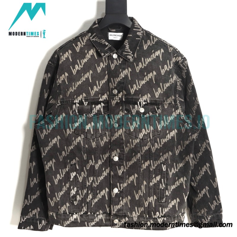Balenciaga - 23SS Signature Denim Jacket Covered In Graffiti