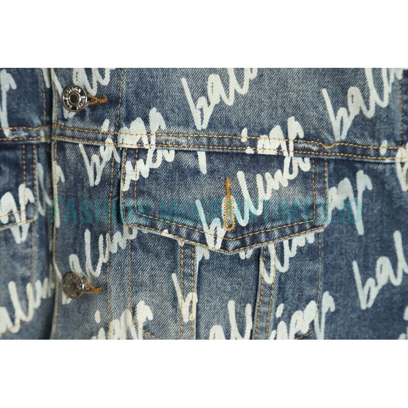 Balenciaga - 23SS Signature Denim Jacket Covered In Graffiti