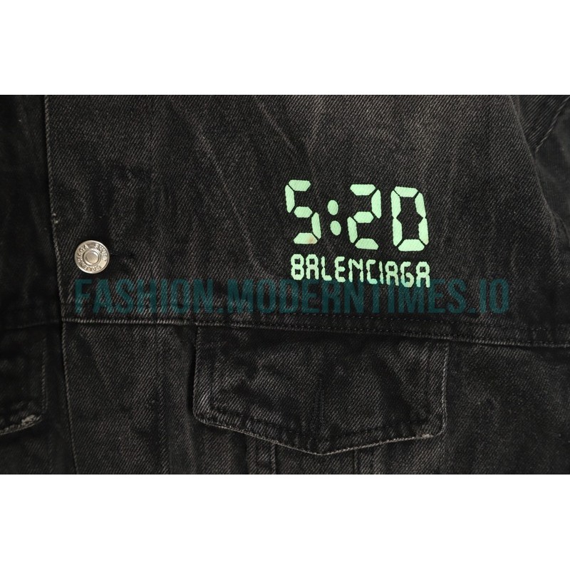 Balenciaga - 23SS 520 Capsule Glow-in-the-dark Denim Jacket